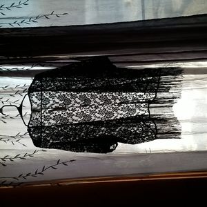 Nwt black fringe shaw